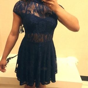NWT Navy City Triangles Dress